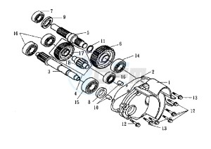 EURO MX EU2 - 150 cc drawing GEAR GROUP