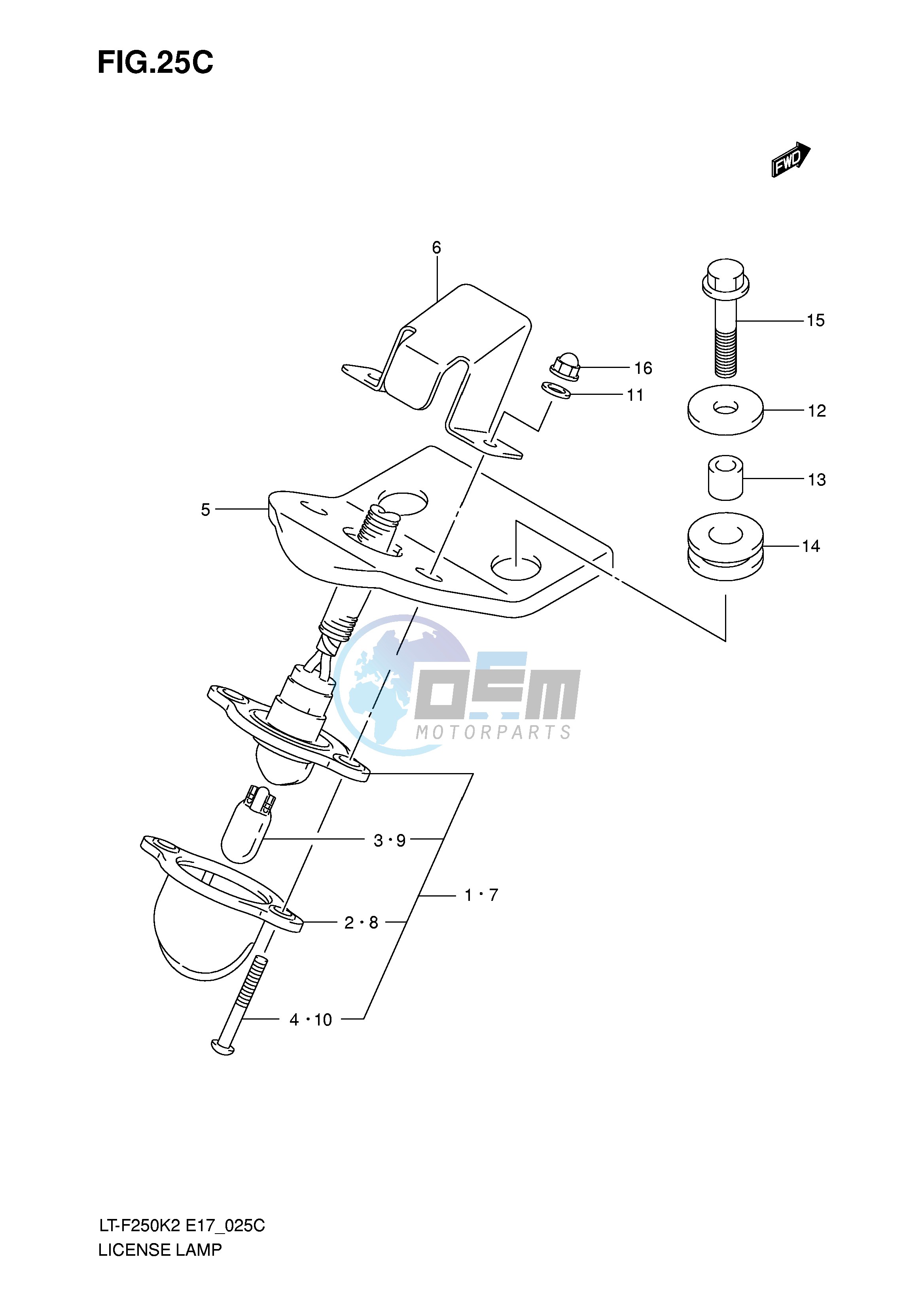 LICENSE LAMP (LT-F250K6 E4)