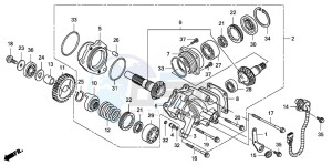 VT750CA drawing CROSS SHAFT