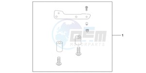 CBR1000RA9 France - (F / ABS CMF) drawing REAR SEAT BAG ATT KIT