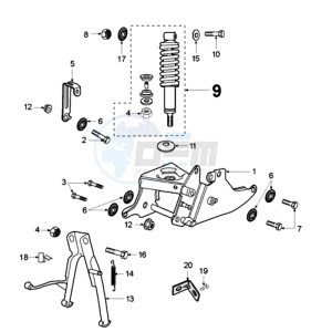 FOX GSX EU1 drawing SUSPENSION AND STAND