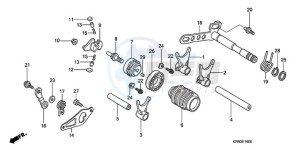 CRF250R9 Australia - (U) drawing GEARSHIFT DRUM