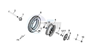 JET 4 50cc drawing FRONT WHEEL