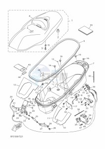 CZD300-A XMAX 300 (BY35) drawing SEAT