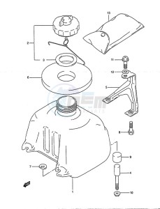 DT 4 drawing Fuel Tank (1994 to 1998)