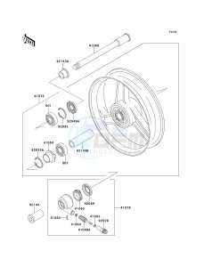 ZX 1100 E [GPZ 1100] (E1-E3) [GPZ 1100] drawing FRONT WHEEL