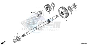 TRX500FE2F TRX500F Europe Direct - (ED) drawing FINAL SHAFT