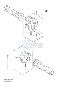 DL650 ABS V-STROM EU-UK drawing HANDLE SWITCH