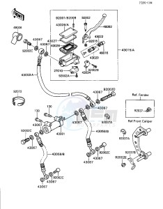 ZX 600 [NINJA 600R] (C3-C7) [NINJA 600R] drawing FRONT MASTER CYLINDER