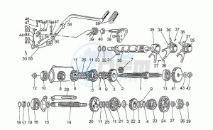 V 75 750 PA Vecchio Tipo PA Vecchio Tipo drawing Gear box