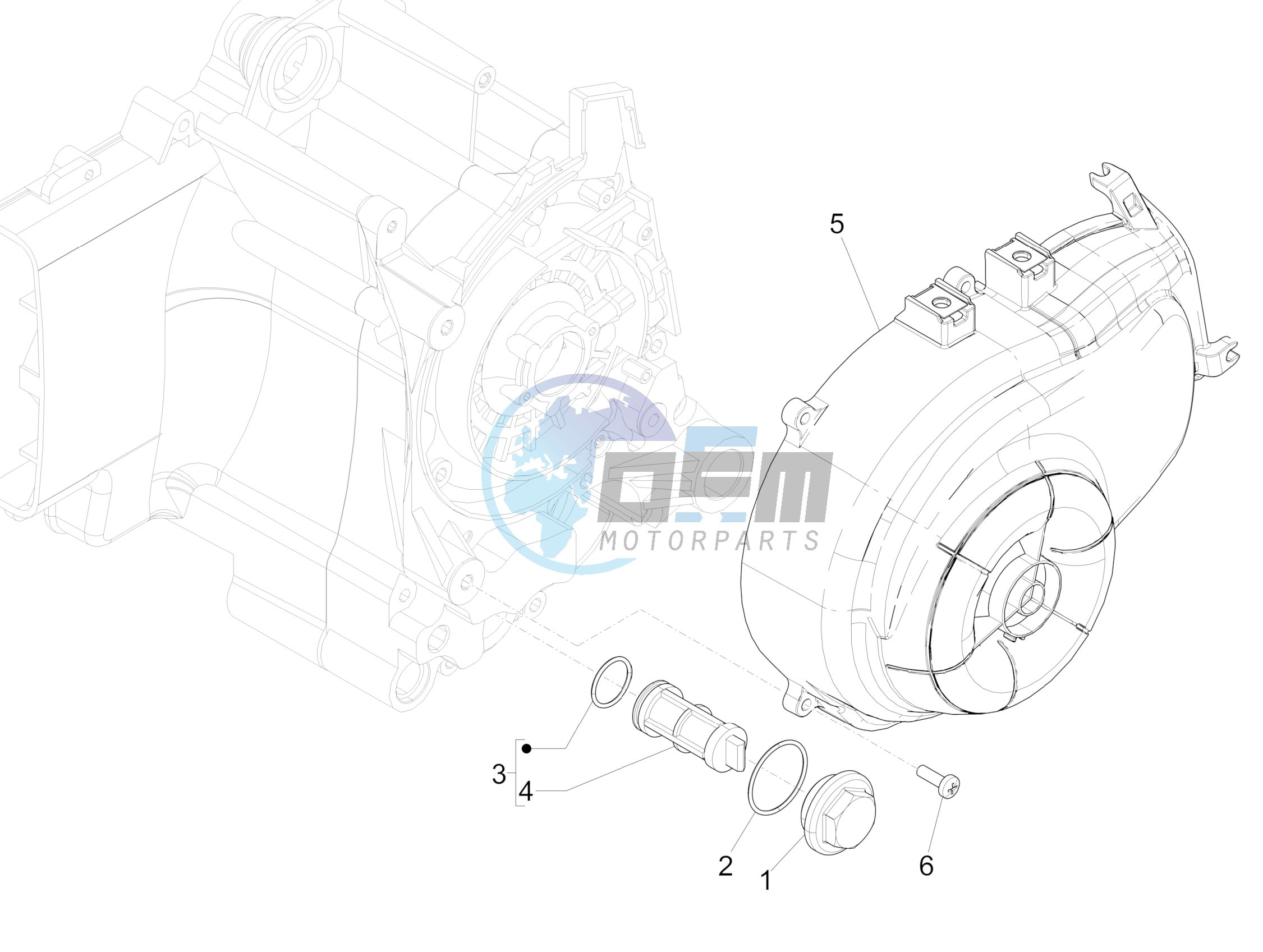 Flywheel magneto cover - Oil filter