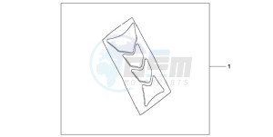 CB600FA39 France - (F / ABS CMF ST) drawing TANK PAD HRC LOGO