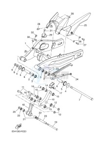 MTM690-U MTM-690-U XSR700 (B348 B348 B348) drawing REAR ARM