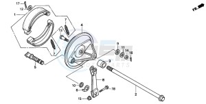 CB250 TWO FIFTY drawing REAR BRAKE PANEL