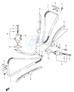 SV650 (E2) drawing CAM CHAIN (MODEL K3 K4)