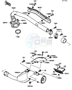 KL 650 A [KLR650] (A6-A9) [KLR650] drawing MUFFLER-- S- -