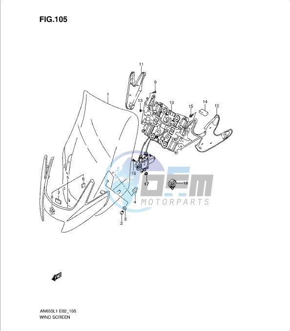 WIND SCREEN (AN650AL1 E24)