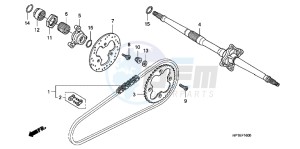 TRX450ERC drawing REAR AXLE/ DRIVE CHAIN