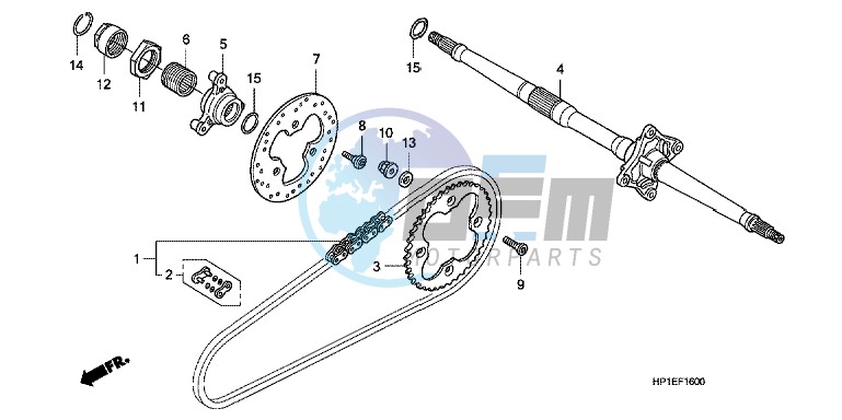 REAR AXLE/ DRIVE CHAIN