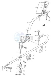 DR350 (E1) drawing REAR MASTER CYLINDER