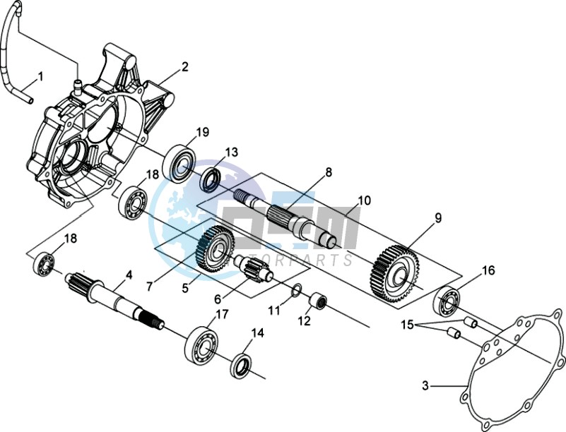 CRANKCASE - DRIVE SHAFT