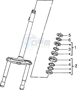 Liberty 125 Leader drawing Steering bearing ball tracks