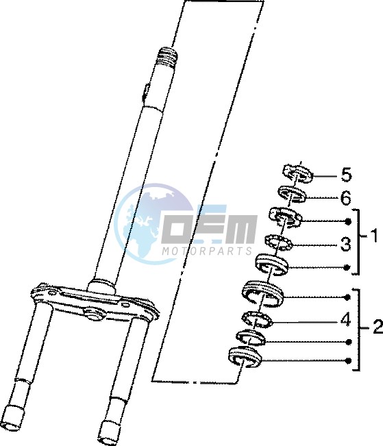 Steering bearing ball tracks