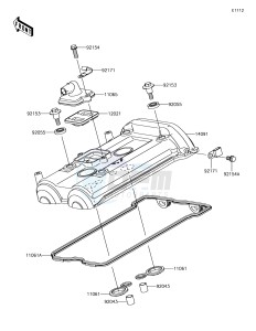 VERSYS 650 ABS KLE650FHFA XX (EU ME A(FRICA) drawing Cylinder Head Cover