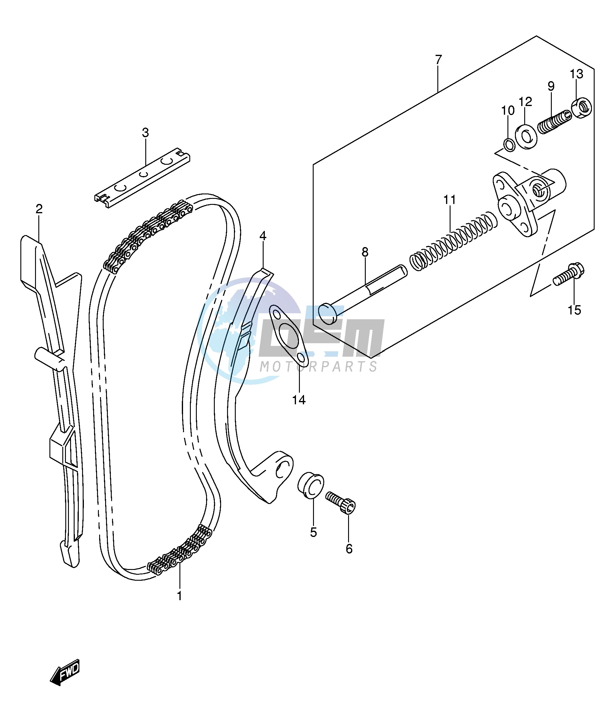 CAM CHAIN (MODEL K5 K6)