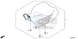 TRX500FM5H Europe Direct - (ED) drawing SEAT