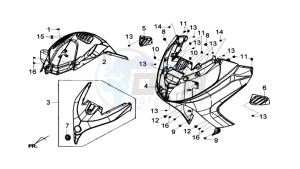 MAXSYM 600I ABS drawing VOORSTE ONDERSPOILER