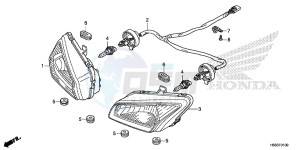 TRX250TMH Europe Direct - (ED) drawing HEADLIGHT