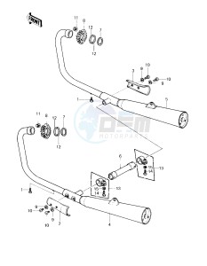 KZ 750 G [LTD II] (G1) [LTD II] drawing MUFFLERS