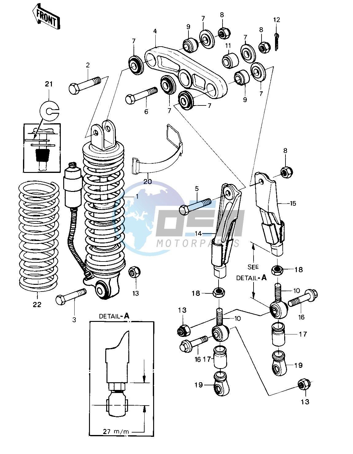 REAR SUSPENSION_SHOCK ABSORBER -- KX420-A1- -