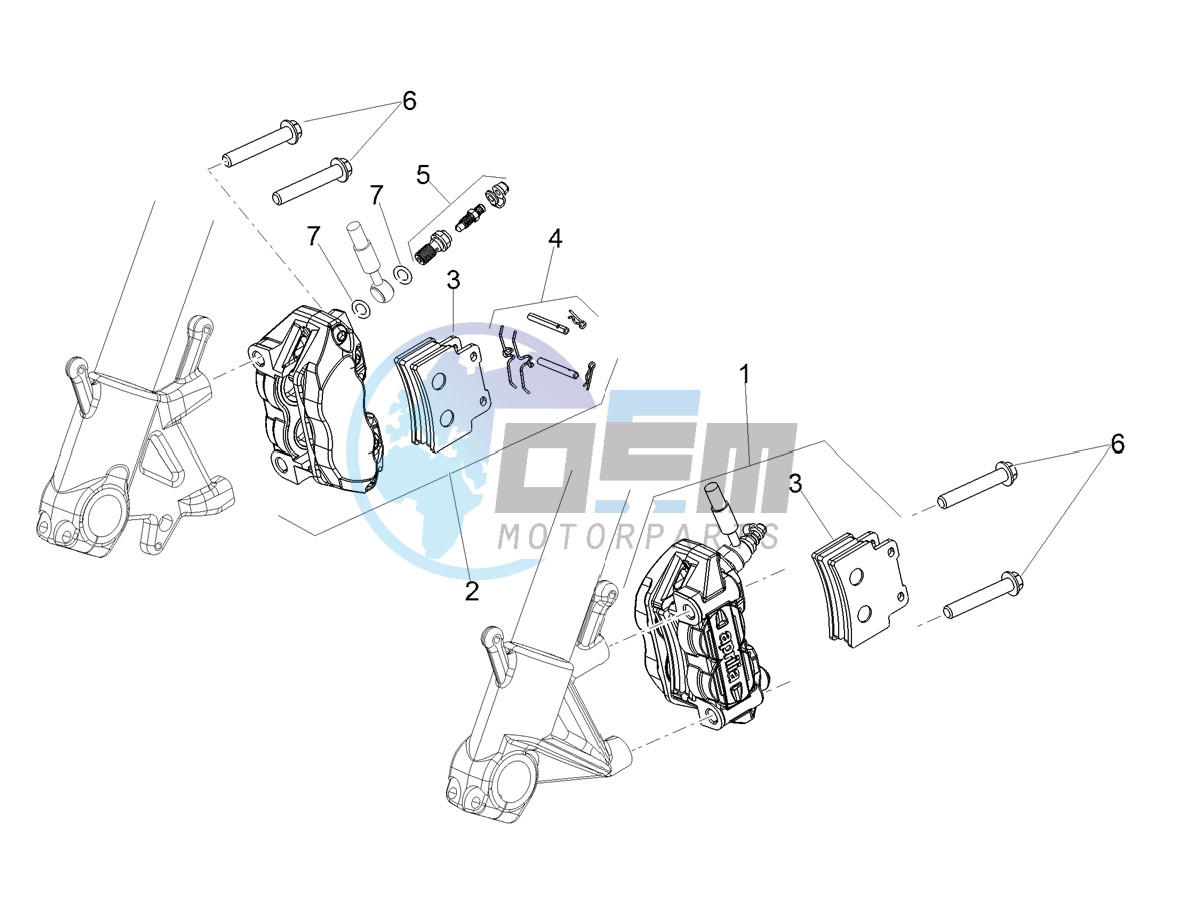 Front brake caliper