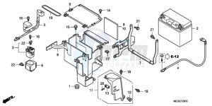 VT750CA9 Ireland - (EK / ST) drawing BATTERY