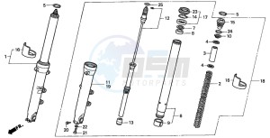 CBR600F3 drawing FRONT FORK