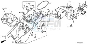 VTR2509 F / CMF LL drawing REAR FENDER (VTR250-ED,F)