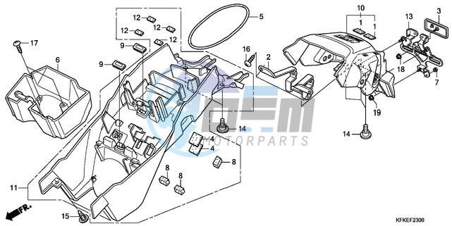 REAR FENDER (VTR250-ED,F)