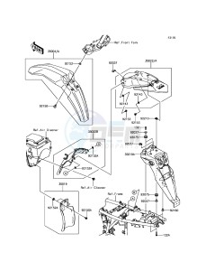 KLX250 KLX250SHF XX (EU ME A(FRICA) drawing Fenders