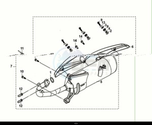 JET 14 50 (XC05W2-EU) (E5) (M1) drawing EXHAUST MUFFLER