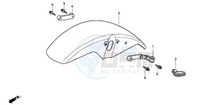 VF750CD drawing FRONT FENDER