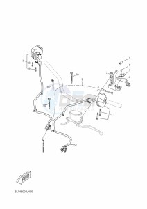 YP400RA XMAX 400 ABS (BL14) drawing HANDLE SWITCH & LEVER