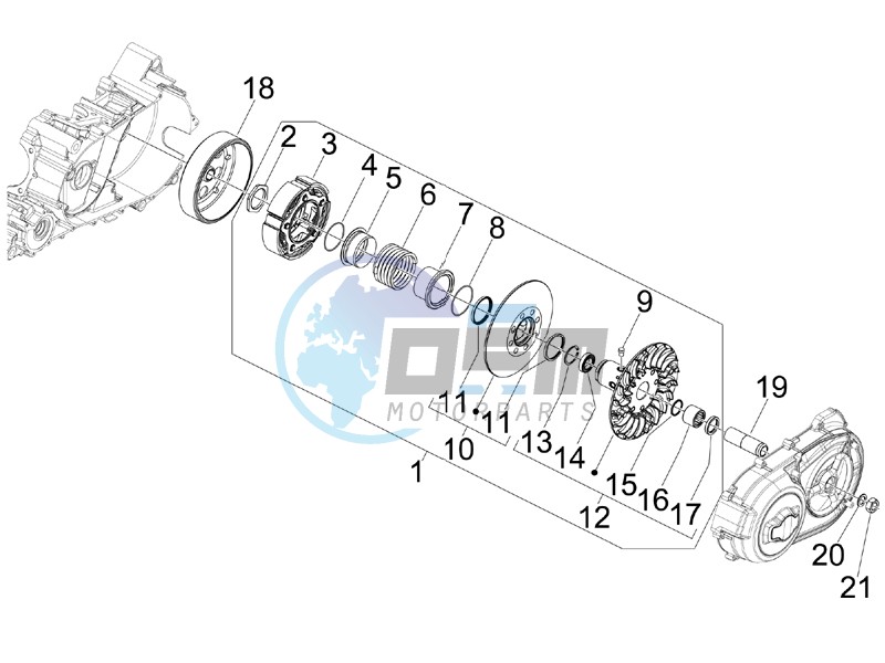 Driven pulley