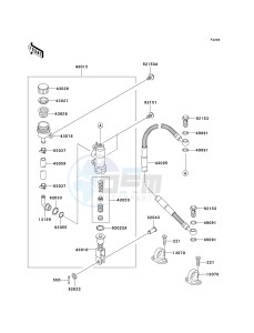 KX 85 A [KX85 MONSTER ENERGY] (A6F - A9FA) A9F drawing REAR MASTER CYLINDER