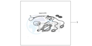 GL18009 France - (F / AB CMF NAV) drawing HEAD SET (OPEN FACE)