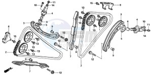 VTR1000F FIRE STORM drawing CAM CHAIN/TENSIONER