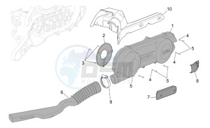 Scarabeo 50 Di-Tech drawing Variator cover