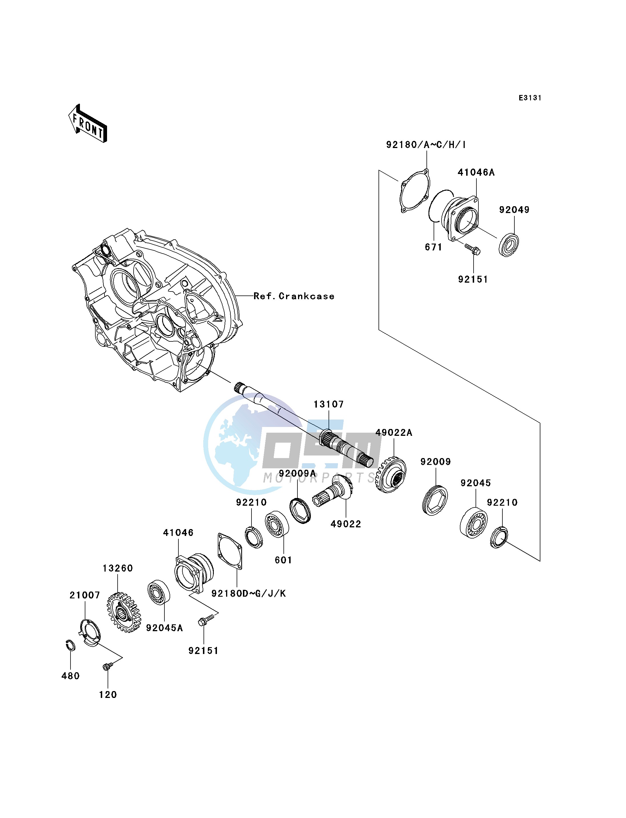 FRONT BEVEL GEAR