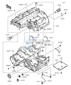 Z1000SX_ABS ZX1000MEF FR GB XX (EU ME A(FRICA) drawing Crankcase